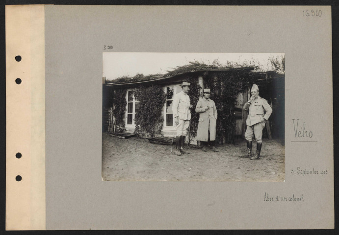 Vého. Abri d'un colonel