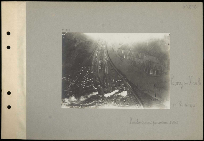Pagny-sur-Moselle. Bombardement par avions. 2e état