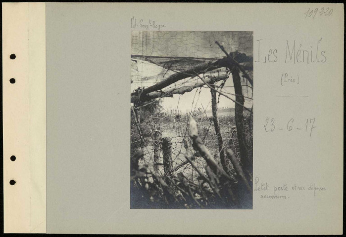 Lesménils-Xon (près). Petit poste et ses défenses accessoires