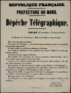 Dépêche télégraphique : On a des nouvelles de Paris…