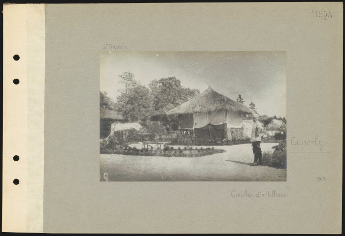 Cuperly. Gourbis d'artillerie