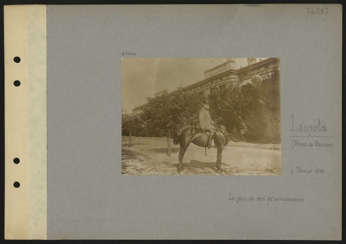 Léopold (prince de Bavière), le jour de son 70e anniversaire