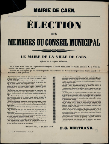 Election des membres du Conseil municipal