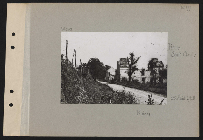 Ferme Saint-Claude. Ruines