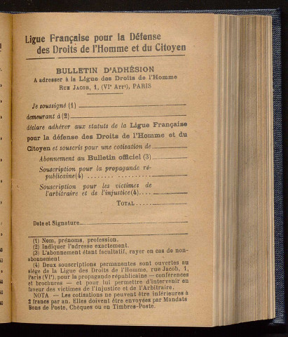 Mai 1910 - Bulletin officiel de la Ligue des Droits de l'Homme