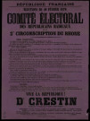 2e circonscription du Rhône... Appel aux électeurs : Dr. Crestin