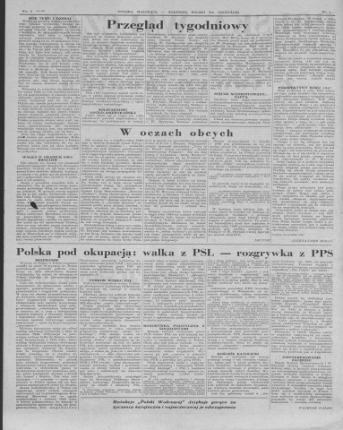 Polska Walczaca (1947 ; n°1-51)  Sous-Titre : Zolnierz Polski na obczyznie  Autre titre : Fighting Poland - weekly for the Polish Forces