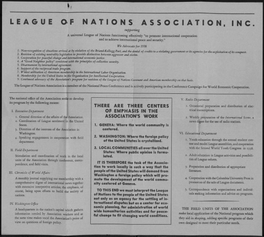 The League of Nations Association