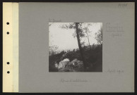 Curlu (près). Abris d'artillerie