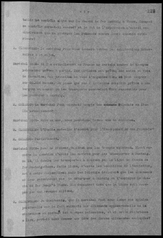 Séance du Conseil supérieur de guerre le 22 janvier 1919 à 11h. Sous-Titre : Conférences de la paix