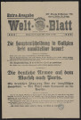 Welt-Blatt : Montag den 31. August 1914