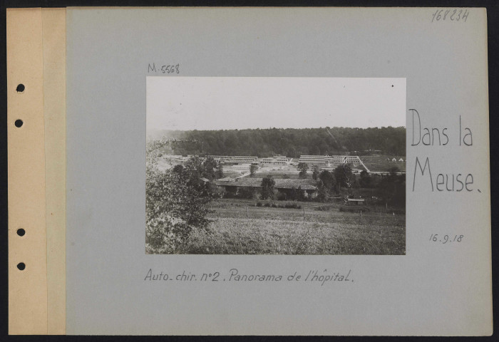 Dans la Meuse. Autochir n° 2. Panorama de l'hôpital