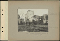 Haraucourt. Le château bombardé et incendié en septembre 1914