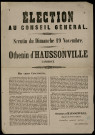 Election au Conseil général : Othenin d'Haussonville candidat
