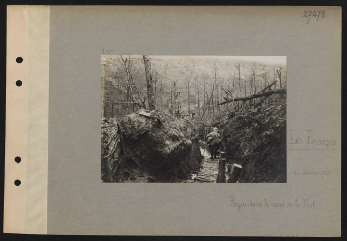 Les Éparges. Boyau dans le Ravin de la Mort