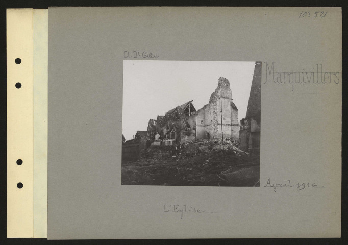 Marquivillers. L'église