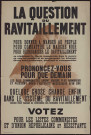 La question du ravitaillement… Prononcez-vous : votez pour les listes communistes et d'union républicaine et résistante