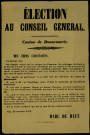 Elections au Conseil général : Canton de Donnemarie... Marc de Haut