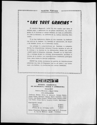 Cénit (1975 ; n° 212 - 215). Sous-Titre : Revista de sociología, ciencia y literatura