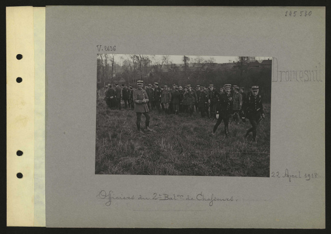 Dromesnil. Officiers du 2e bataillon de chasseurs