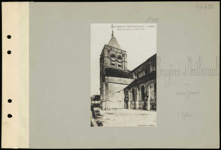 Bruyères-et-Montbérault. L'église