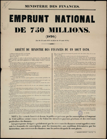 Emprunt national de 750 millions (1870)