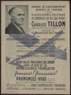 Charles Tillon… Artisan de la rénovation des ailes françaises : pour que demain les élus communistes soient assez nombreux afin que personne ne puisse contester au parti communiste français…