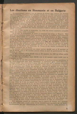 Août 1931 - La Fédération balkanique