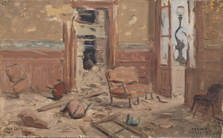 (Le Foyer du théâtre) Verdun, avril 1917