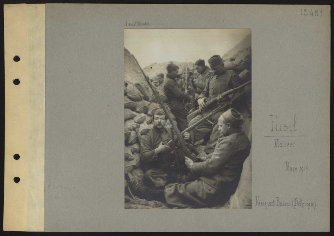Nieuport-Bains (Belgique). Fusil Mauser