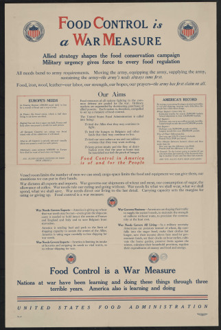 Food control is a war measure