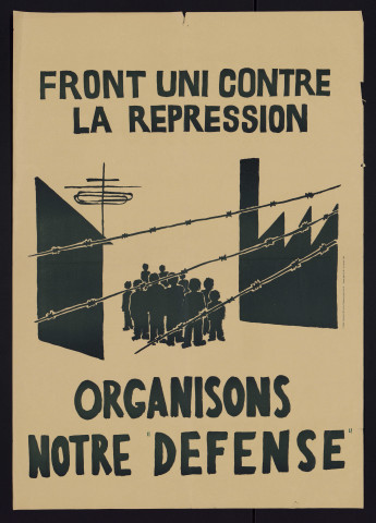 Front uni contre la répression : organisons notre défense