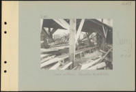 Sarry. Scierie militaire. Fabrication de caillebotis