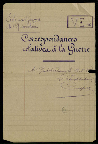 Haveluy et Quièvrechain (59) : Lettres de soldats en campagne et de prisonniers de guerre