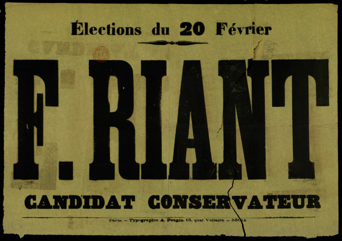 F. Riant : candidat conservateur