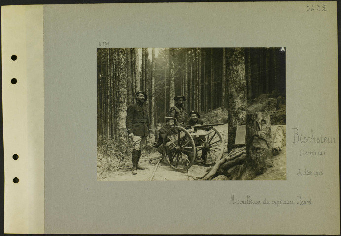 Bischtein (Camp de). Mitrailleuse du capitaine Picard