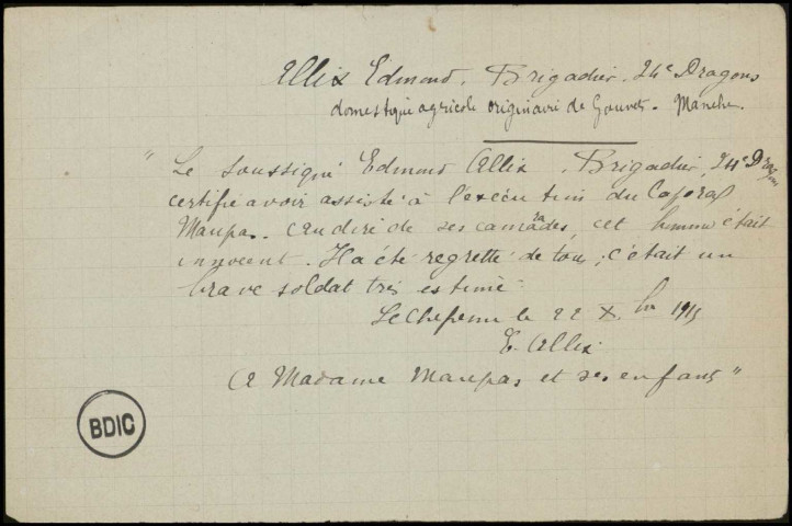12.- Correspondance LDH. 12 mars au 10 juin 1926. Sous-Titre : Dossier Blanche Maupas