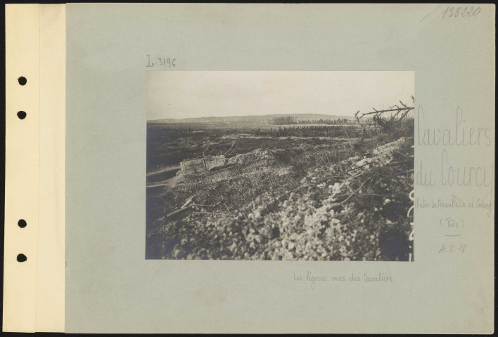 Cavaliers de Courcy (entre La Neuvillette et Courcy) (près). Les lignes vues des Cavaliers