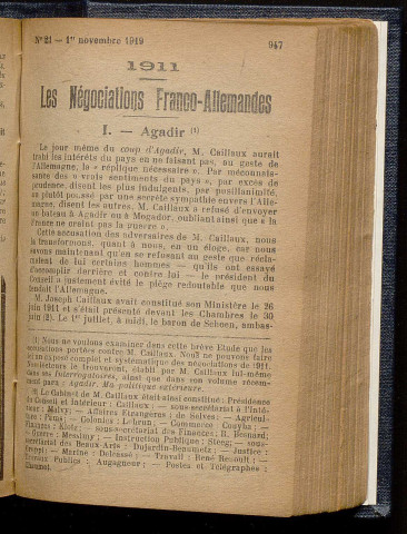 Novembre 1919 - Bulletin des Droits de l'Homme