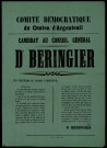 Comité démocratique du canton d'Argenteuil : Candidat au Conseil général Dr Berlinger