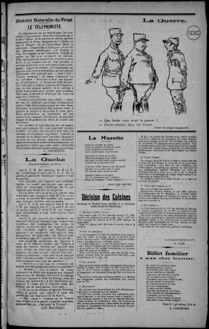 Poil... et plume (1916-1919 : n°s 1-15), Sous-Titre : Gazette inoffensive et intermittente : poil des rudes lapins, plume des joyeux coqs du 81me Régiment d'Infanterie