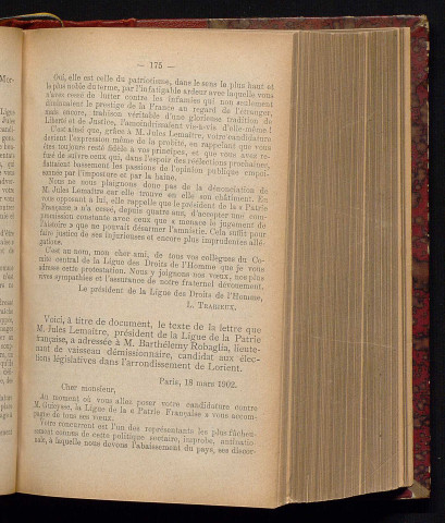 Avril 1903 - Bulletin officiel de la Ligue des Droits de l'Homme