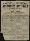Assemblée nationale : Élection d'un député pour le département de la Seine