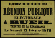 Réunion publique électorale à Rueil