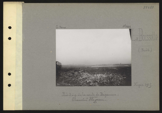 La Boisselle (près). Près et à gauche de la route de Bapaume. Tranchée Wagram