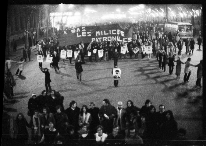 Manifestation à Charonne suite à l'assassinat de Pierre Overney