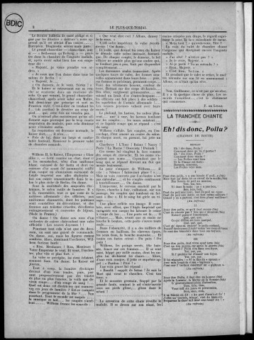 Le Plus-que-Torial (1916-1917 : n°s 1-26), Sous-Titre : Organe du 342e territorial (S. P. n° 182). Journal politique et boyautant paraissant tous les mois