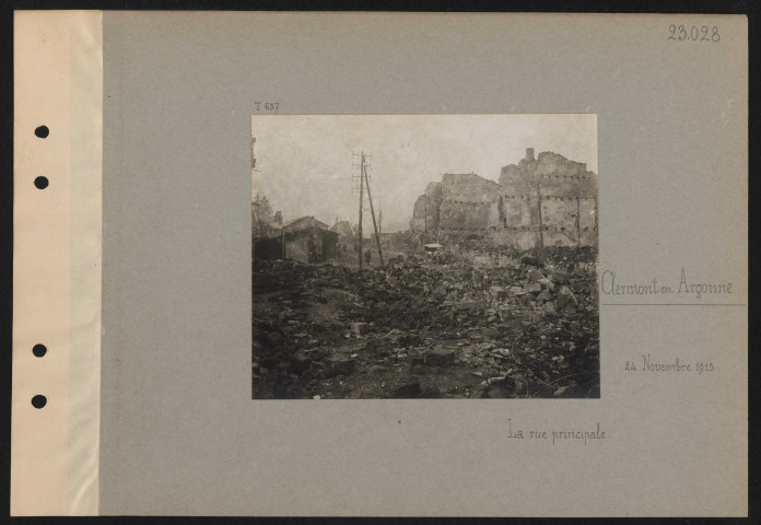 Clermont-en-Argonne. La rue principale