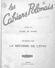 Les Cahiers Polonais (1935; n°1)