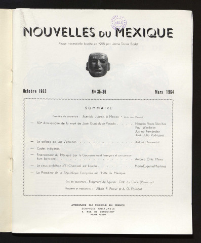 Nouvelles du Mexique - 1964